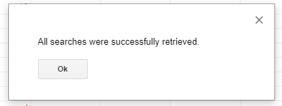 All searches successfully retrieved message