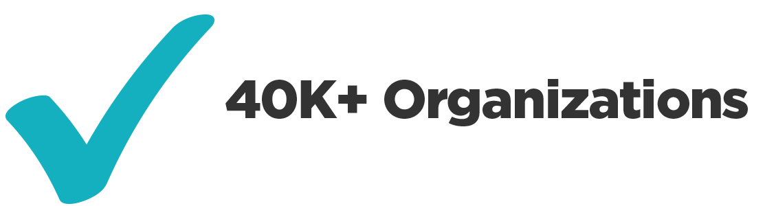 40k+ organizations